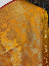 Mango Yellow Silk double tone Soft and Light Weight Dupatta - Kaash