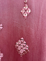 Mauve Color 3pcs Suit in Silk material with Chiffon Dupatta. - Kaash