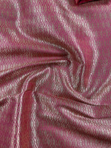 Mauve Pink Traditional Banarasi Handloom Saree in Banarasi Silk with Muted Gold Zari Weaving - Muted Gold Buttas - Grand Pallu - Kaash