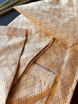 Mustard Yellow and Grey designer Men Kurta Pajama Set with tiny Sequin Work | Self Embroidered Material | Designer Mens Wear | Kurta Store - Kaash