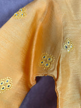 Mustard Yellow Boys Kurta Pajama Set in Soft Raw Silk with Lining | Embroidery Work | Boys Wedding Wear Kurta Sets | Kurta Pajama for Boys - Kaash