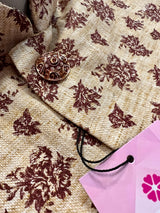 Off White Modi Nehru Jacket For Men with Floral Prints | Waist Coat | Jacket for Kurta | Gift For Him | Wedding Kurta | Kaash Collection - Kaash