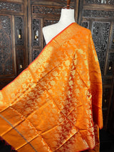 Orange Silk double tone Soft and Light Weight Dupatta - Kaash