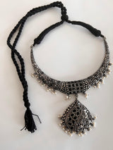 Oxidized Jewelry | Necklace with earrings | Oxidized indian jewelry with Stones | Oxidized German Silver Jewelry for women | Indian Jewelry - Kaash