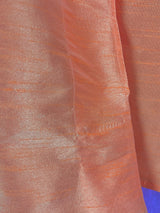 Peach Color Raw Silk Indian Men Short Kurta - Kaash