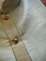 Pista Green Soft Silk Kurta Pajama Set with Lining - Kaash