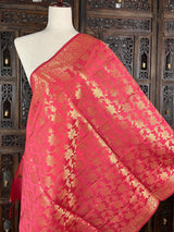 Punch Pink Silk Soft Silk Light Weight Dupatta | Indian Dupatta | Silk Dupatta | Stole | Scarf | Gift For Her| Kaash Collection - Kaash