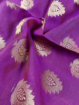 Purple Banarasi Silk Designer Weaved Dupatta | Light Weight Dupatta || Stole | Scarf | Benarasi Dupatta | Gift For Her | Kaash Collection - Kaash