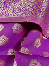 Purple Banarasi Silk Designer Weaved Dupatta | Light Weight Dupatta || Stole | Scarf | Benarasi Dupatta | Gift For Her | Kaash Collection - Kaash