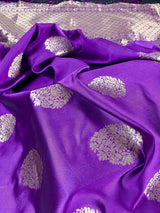 Purple Silk with Big Buttas dupatta in silk with big buttas with grand borders — Kaash Collection