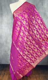 Purple Color Silk Soft Silk Light Weight Dupatta | Indian Dupatta | Silk Dupatta | Stole | Scarf | Gift For Her| Kaash Collection - Kaash