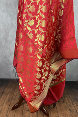 Redish Maroon Silk Soft Silk Light Weight Dupatta | Indian Dupatta | Silk Dupatta | Stole | Scarf | Gift For Her| Kaash Collection - Kaash