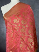 Rose Pink Color Silk Soft Silk Light Weight Dupatta | Indian Dupatta | Silk Dupatta | Stole | Scarf | Gift For Her| Kaash Collection - Kaash