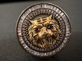 Statement Sabyasachi Inspired Adjustable Ring with Lion face in Black Metal | Adjustable Rings for Women | Victorian Style Jewelry - Kaash
