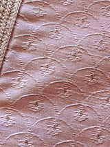 Tea Pink Silk Men Kurta Pajama with Weave Design Embroidered Pattern with Lining | Mens Ethnic Wear | Wedding Wear Kurta | Kaash Collection - Kaash