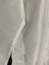 White Color Raw Silk Indian Men Short Kurta | Short Kurtas for Men - Kaash