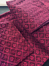 Wine Color Chikankari Lucknowi Georgette Men Kurta Pajama Set with Lining | Chikhankari Kurtas | Mens Ethnic Wear | Kaash Kurta Set - Kaash