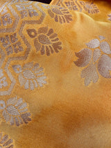 Yellow Silk Weaved Dupatta | Indian Dupatta | Stole | Scarf | Floral Dupatta | Gift For Her | Kaash Collection - Kaash