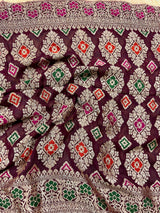 Cream Gold Pure Khaddi Georgette Banarasi Silk Saree | Floral Meenakari Sarees | Banarasi Handwoven Pure Saree | SILK MARK CERTIFIED
