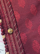 Wine Color Kurta | Kurta for Wedding | Raw Silk Men's Kurta Pajama | Party Wear Indian Kurta Set | Indian Weeding Clothing | Kurtas in USA - Kaash