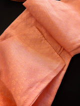 Peach Soft Silk Men Kurta Pajama Set with embroidery design and cotton Pajama | Mens Ethnic Wear | Peach Color Kurta - Kaash