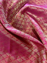 Bottle Green Pure Kanjivaram Silk Saree with Hot Pink | Kanchipuram Pure Silk Sarees | SILK MARK CERTIFIED