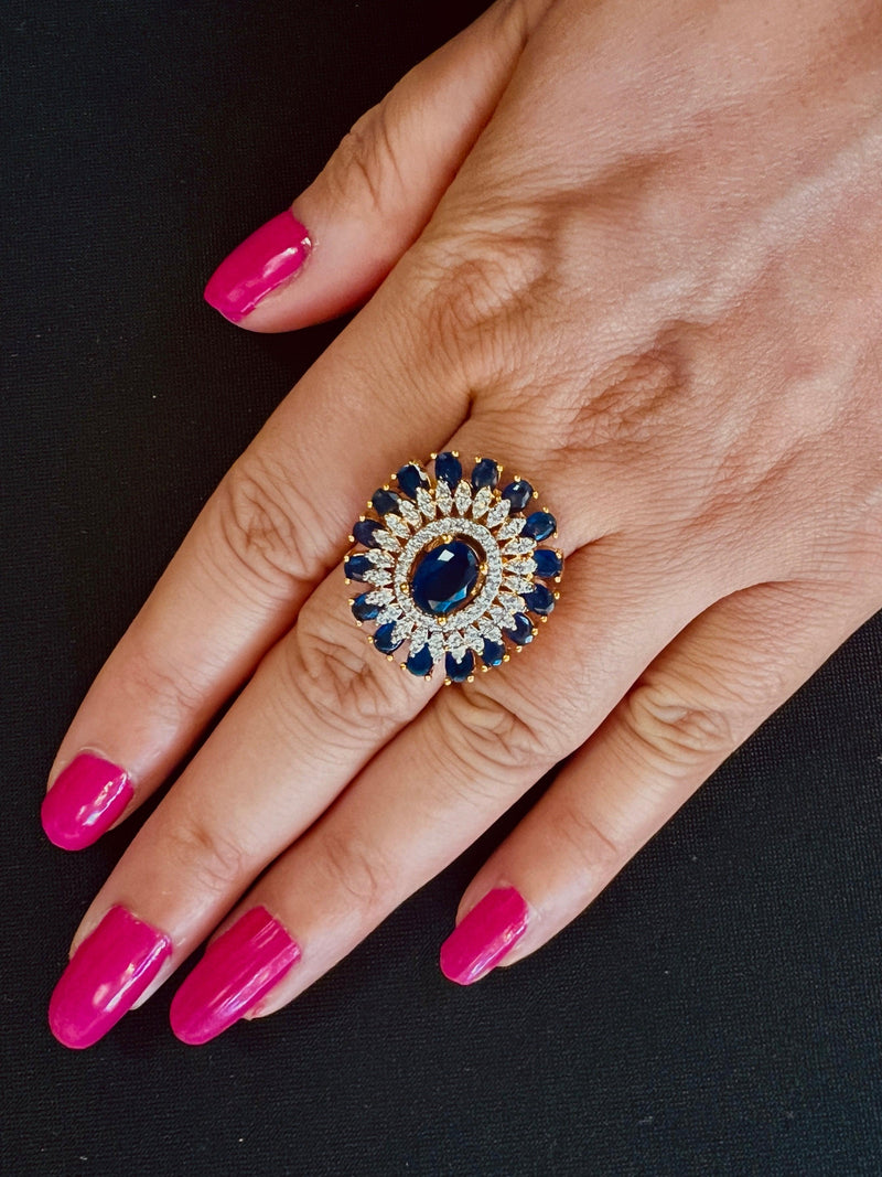 Folklore Elegant Round Silver-Plated Ring – VOYLLA