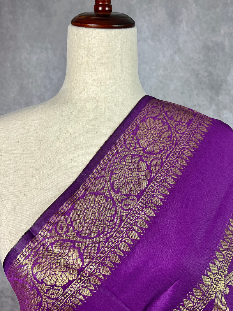 Purple Banarasi Soft Silk Designer Dupatta | Light Weight Dupatta | Benarasi Dupatta | Gift For Her | Duppatas for Lehengas
