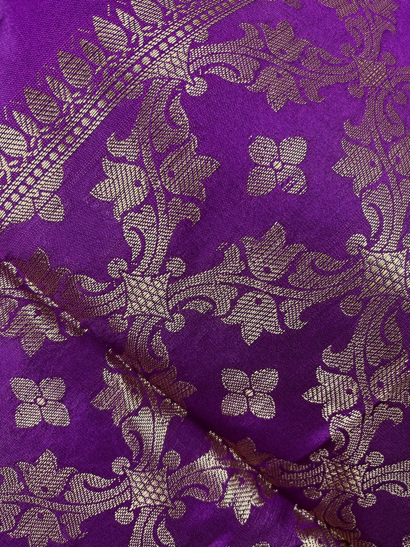 Purple Banarasi Soft Silk Designer Dupatta | Light Weight Dupatta | Benarasi Dupatta | Gift For Her | Duppatas for Lehengas - Kaash