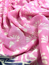 Baby Pink Color Pure Khaadi Linen Cotton with Tissue Borders - Authentic Handloom Saree - Bengal Sarees - Kaash Collection - Kaash