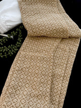 Beige men's kurta pajama in georgette with lucknowi chikankari embroidery — Kaash Collection