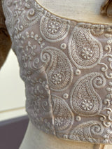 Beige Color Georgette Silk Ready to Wear Blouse - Kaash