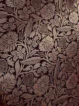 Black Color Banarasi Handloom Semi Soft Silk Saree - Antique Gold Zari Weave - Banarasi Sarees - Kaash