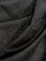 Black wool (kashmiri lohi) Kashmiri shawl with mughal-inspired motifs — Kaash Collection
