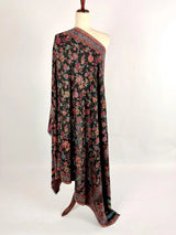 Black premium pashmina Kashmiri shawl with kani weave, floral motifs — Kaash Collection