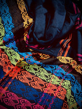 Black Khaadi Cotton with Multi Color Fish Motifs on the Borders | Authentic Handloom Saree | Bengal Sarees | Light Weight Summer Saree - Kaash