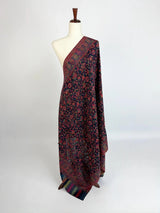 Black Pashmina Shawl – Kani Weave Floral Cashmere Wrap - Kaash