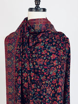 Black Pashmina Shawl – Kani Weave Floral Cashmere Wrap - Kaash