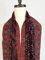 Black Pashmina Shawl – Kani Weave Floral Cashmere Wrap - Kaash