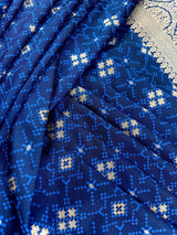 Blue Color Soft Banarasi Silk Saree with Sliver Color Zari Weave - Kaash