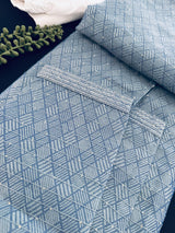 Bluish Grey Color Men Kurta – Grey Blue Kurta for Men - Kaash