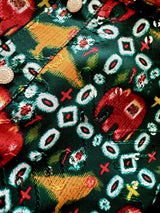 Bottle Green Soft Silk Kurta with Patola Pattern Prints with Sequin and Thread - Kaash