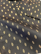 Black Father-Son Cotton 2-piece kurta pajama set for boys with small gold zari buttis — Kaash Collection