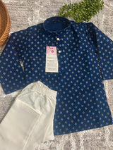 Boys Kurta Set - Father - Son Kurta Sets - Boys Blue Color Kurta - Premium Pure Cotton Kurta Pajama Set for Boys - Kids Kurta Pajama - Kaash