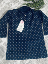 Boys Kurta Set - Father - Son Kurta Sets - Boys Blue Color Kurta - Premium Pure Cotton Kurta Pajama Set for Boys - Kids Kurta Pajama - Kaash