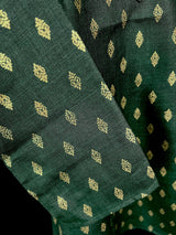 Green Father-Son Cotton 2-piece kurta pajama set for boys with small gold zari buttis — Kaash Collection