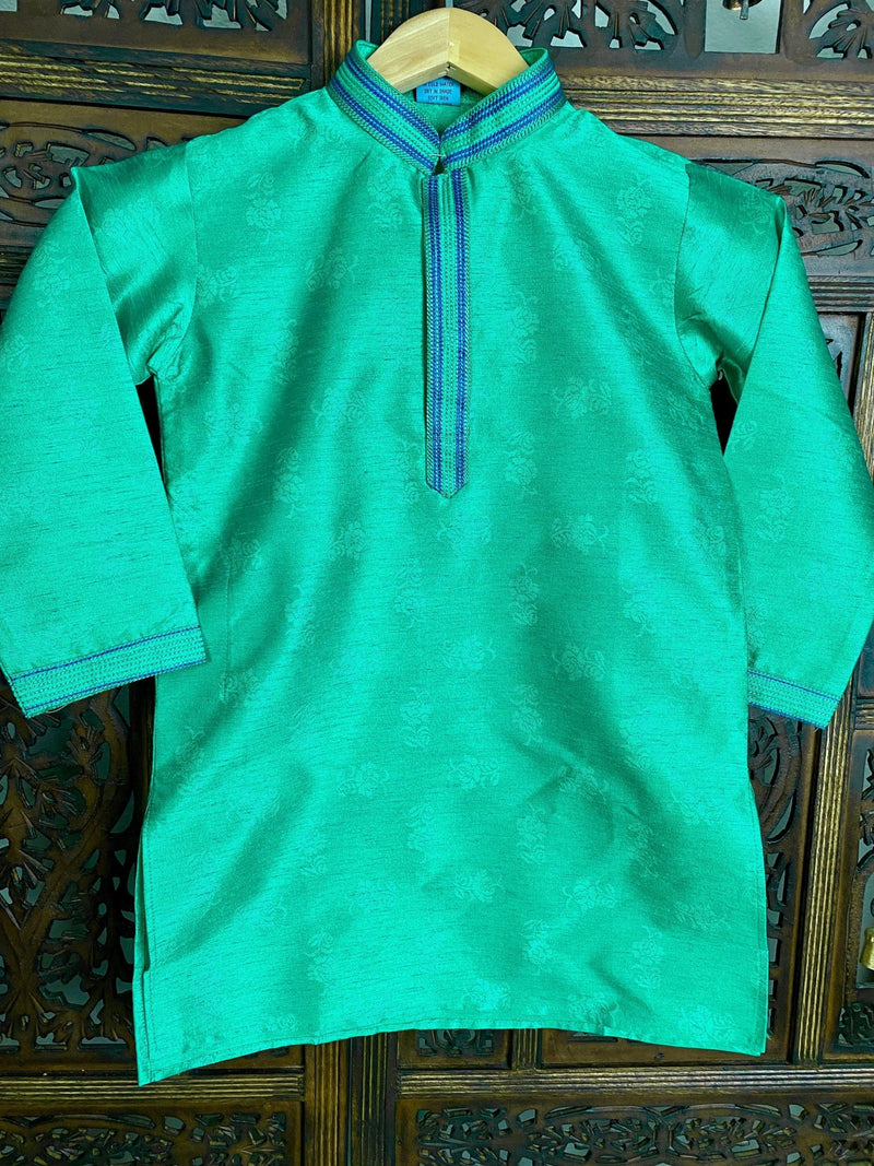 Boys Raw Silk Kurta Set - Kaash