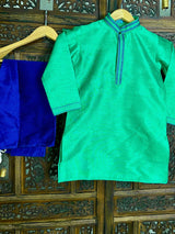 Boys Raw Silk Kurta Set - Kaash