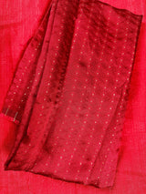 Bright Gajari Color Art Silk Saree with Lace Borders - Plain Body and Work Blouse - Bright Carrot Color Saree - Kaash