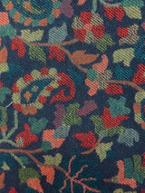 Dark Blue pure pashmina Kashmiri shawl with kani weave, floral motifs — Kaash Collection